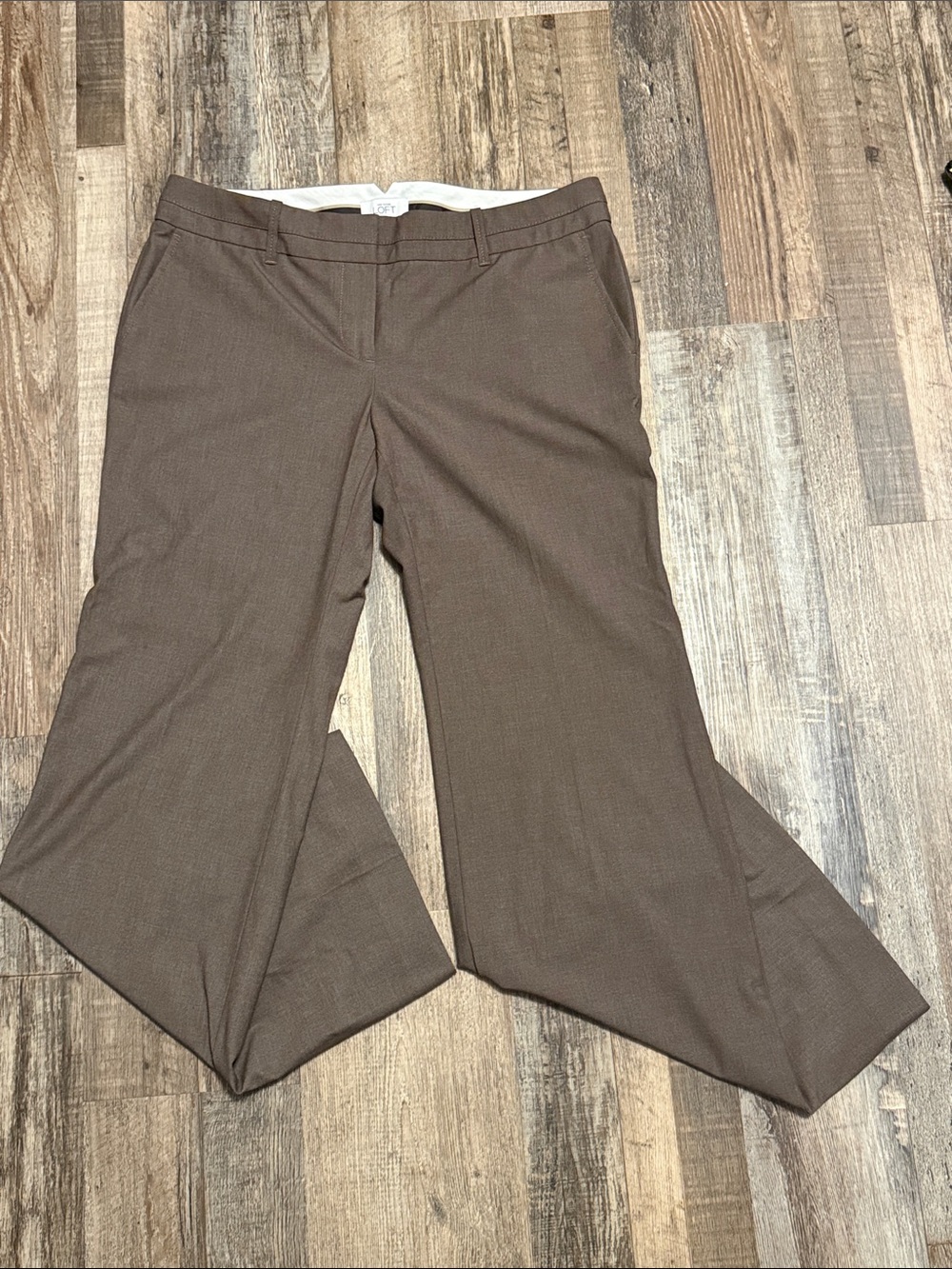 Ann Taylor Loft Marissa Wide Leg Brown Dress Pants Women’s Size 10